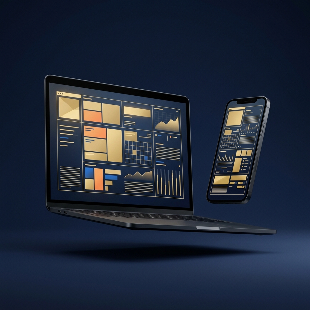 Plataforma Links and Leaders en laptop y mobile